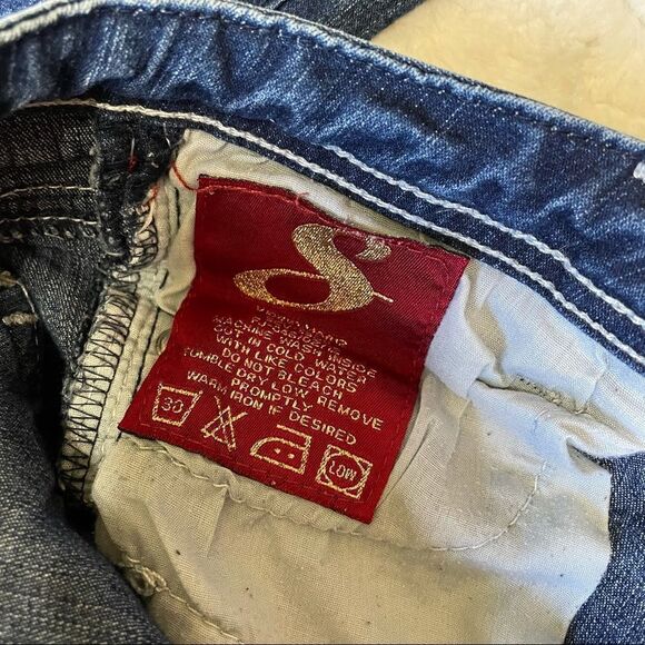 Seven7 Straight Leg Flap Pockets Denim Jeans - Girls 12 - Picture 7 of 9